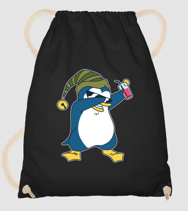 Pinguin DAB model negru pe tricou