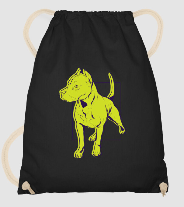 Câine Pitbull model negru pe tricou