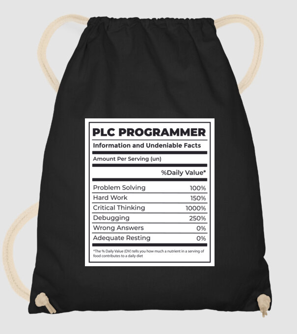 Programator PLC model negru pe tricou
