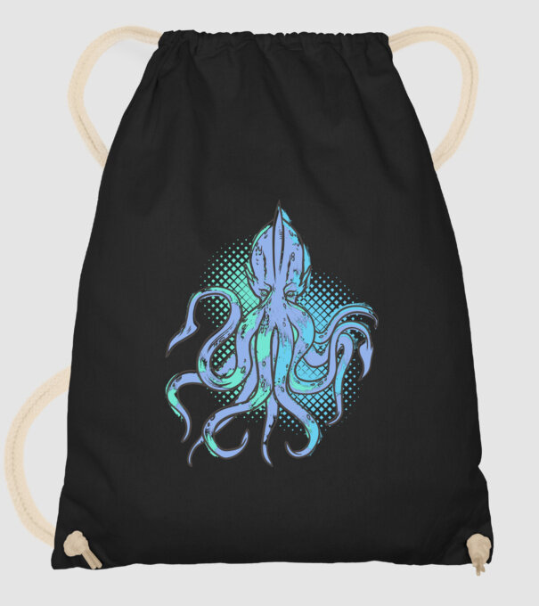 Cthulhu Caracatiță model negru pe tricou