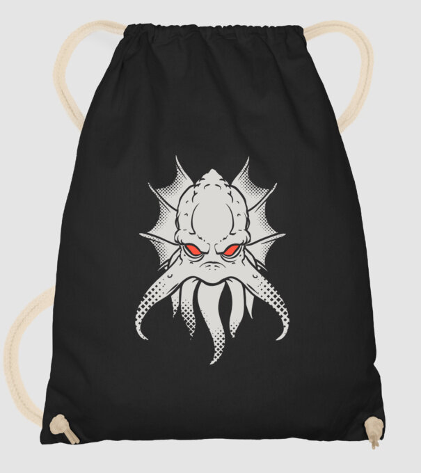 Cap de caracatiță model negru pe tricou