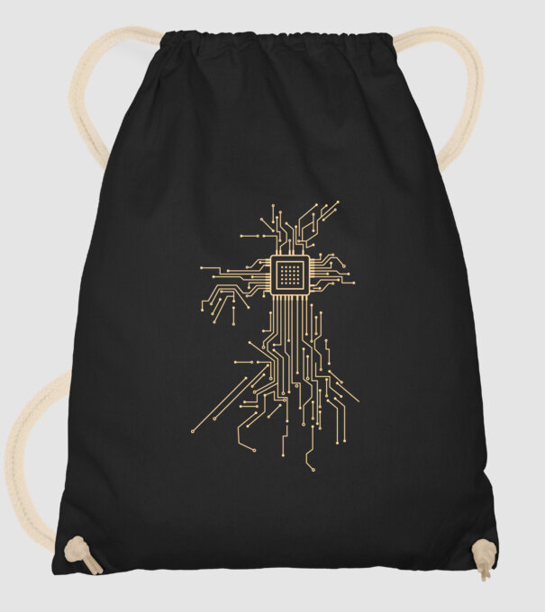 Procesor model negru pe tricou