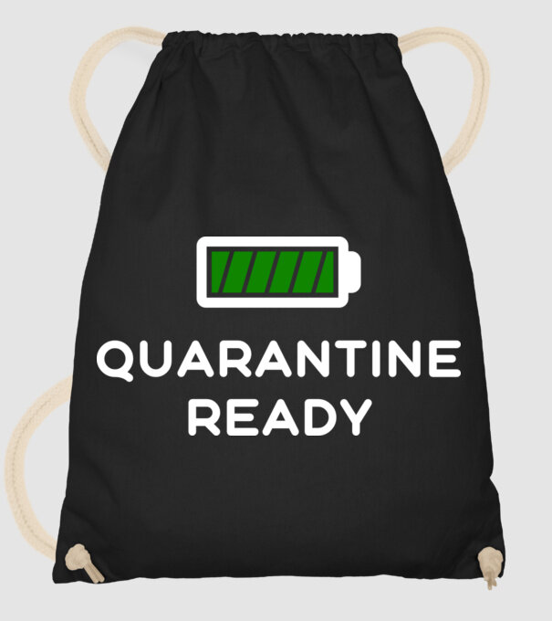 Quarantine ready model negru pe tricou