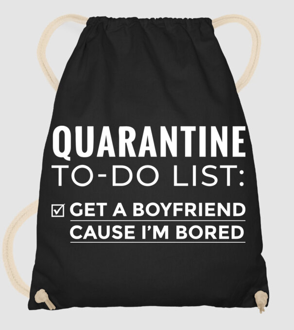 Quarantine to do list model negru pe tricou