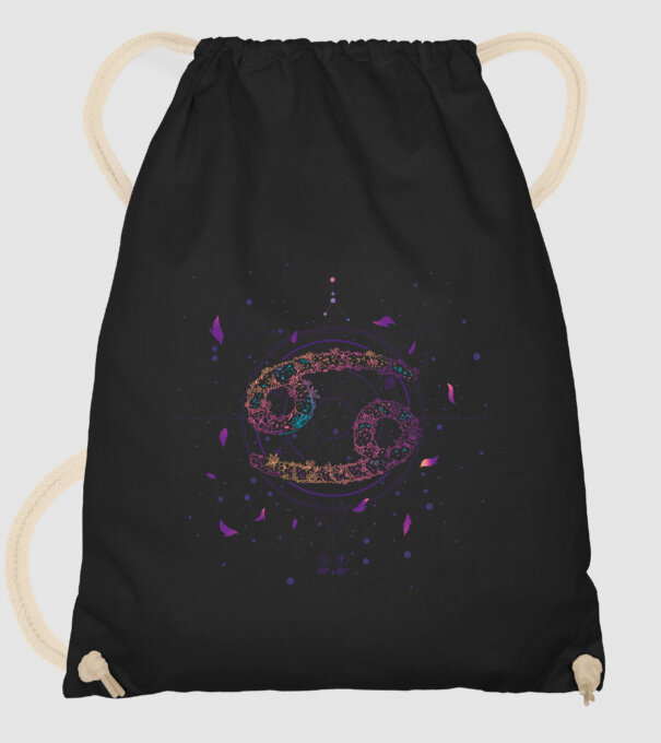 Cancer Zodiac model negru pe tricou