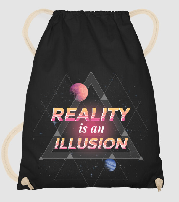 Reality is an Illusion model negru pe tricou