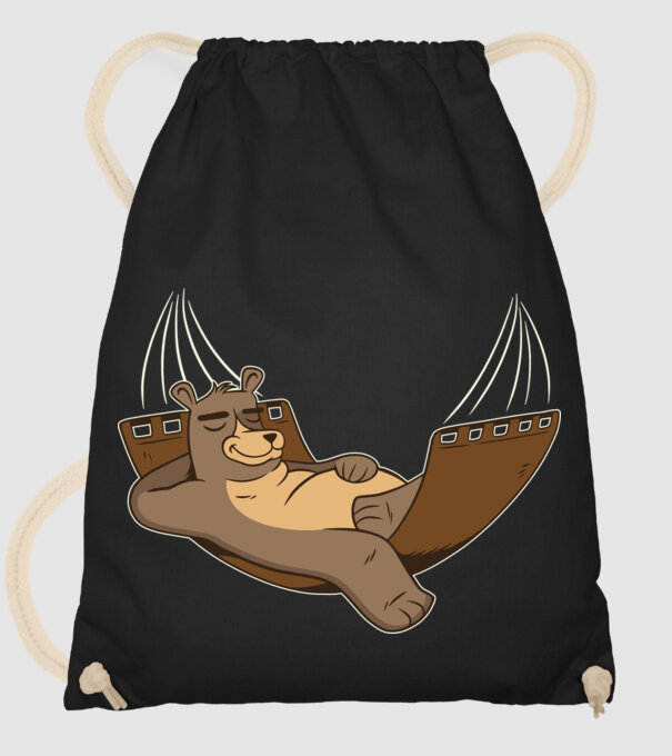Urs Relax model negru pe tricou