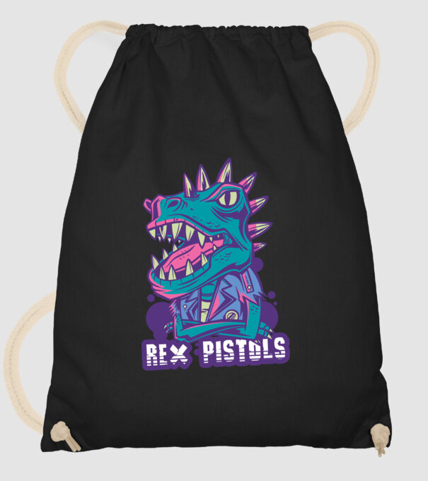 Rex Pistols model negru pe tricou