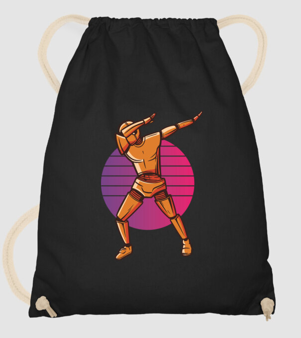 Robot DAB model negru pe tricou