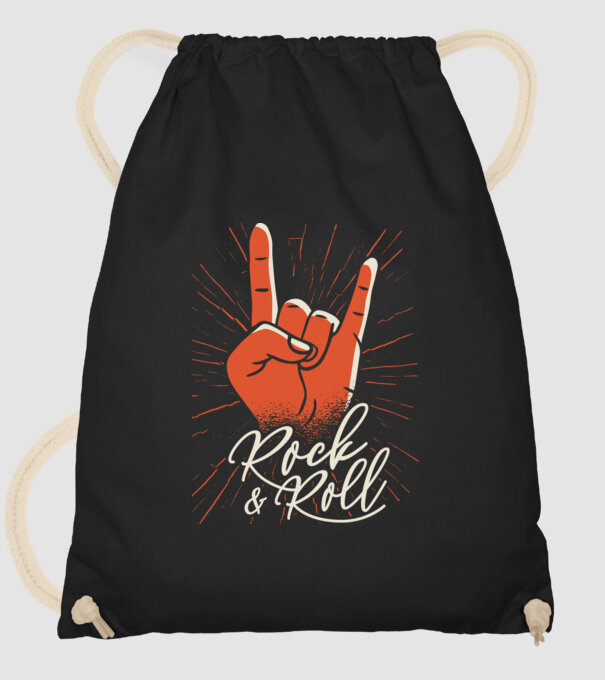 Rock and Roll model negru pe tricou