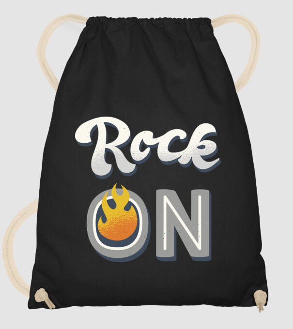 Rock On model negru pe tricou
