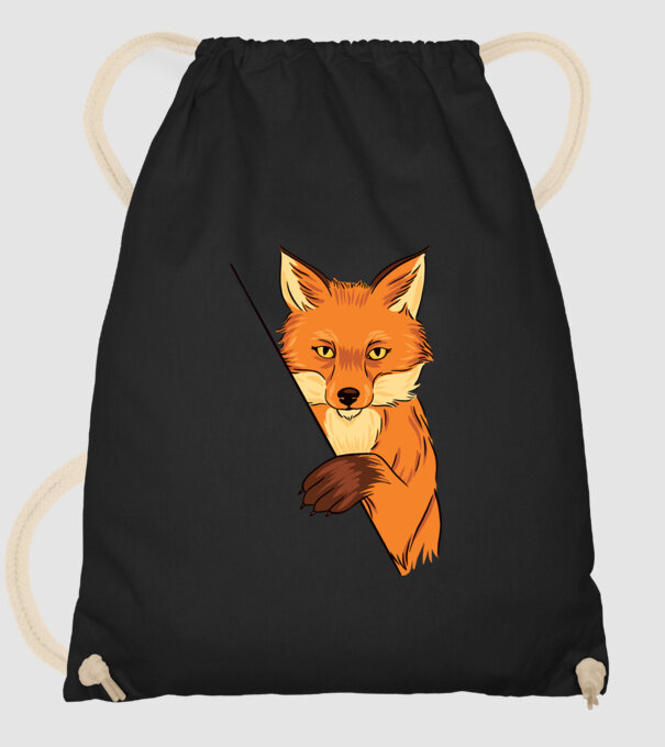 Vulpe model negru pe tricou