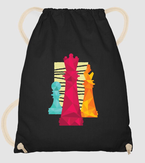 Piese Șah model negru pe tricou