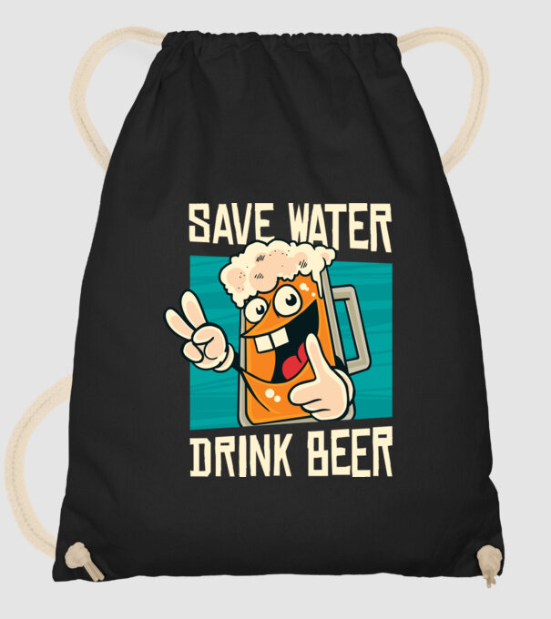 Save water, drink beer tricou amuzant bere model negru pe tricou