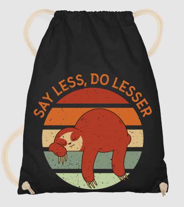 Say less, do lesser cu Leneș model negru pe tricou
