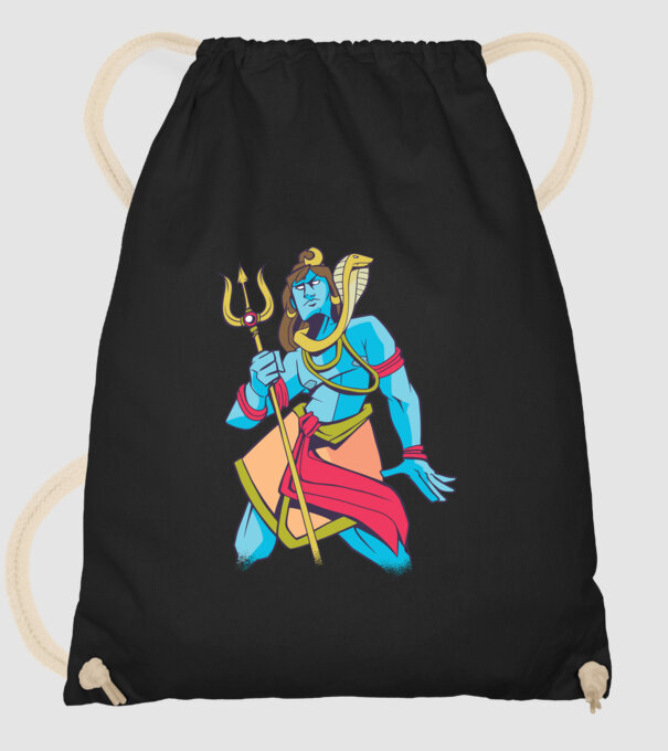 Shiva model negru pe tricou