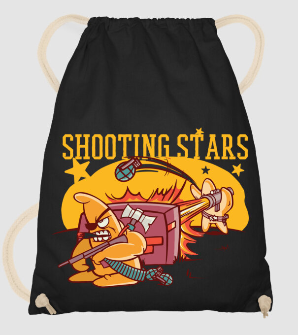 Shooting Stars model negru pe tricou