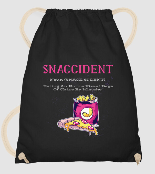 Snaccident model negru pe tricou