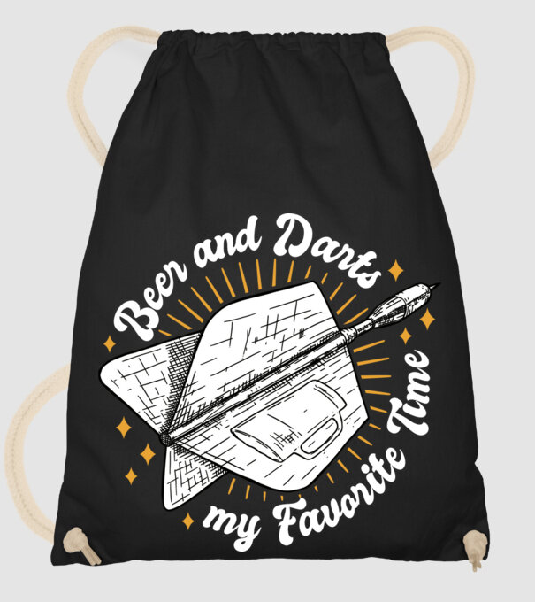 Bere și darts model negru pe tricou