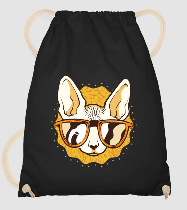 Sphynx Pisică Cool model negru pe tricou