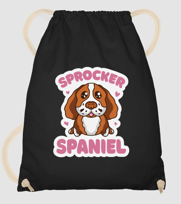 Sprocker Spaniel model negru pe tricou