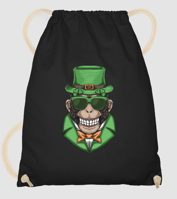 Sfântul Patrick Maimuță model negru pe tricou