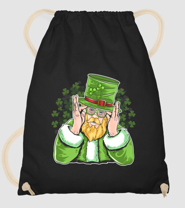 Sfântul Patrick Barbă irlandeză model negru pe tricou
