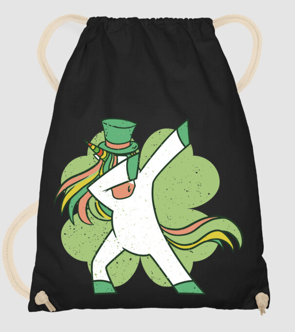 St Patrick Unicorn DAB model negru pe tricou