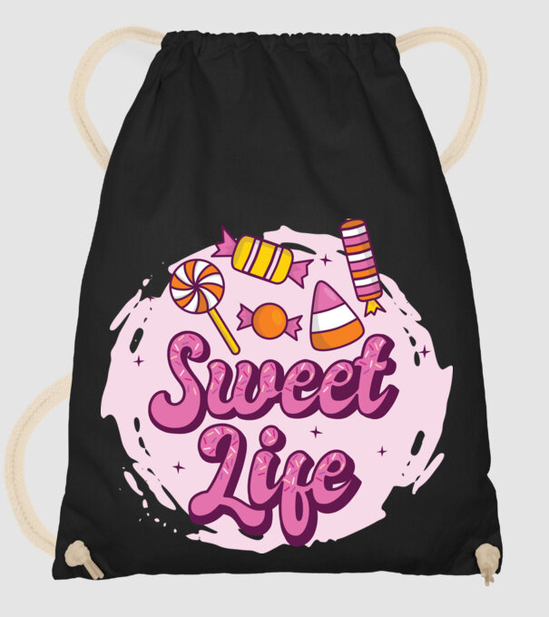 Sweet Life - Viață dulce model negru pe tricou