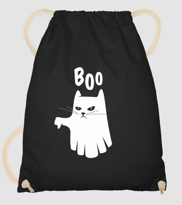 Pisică Fantomă model negru pe tricou