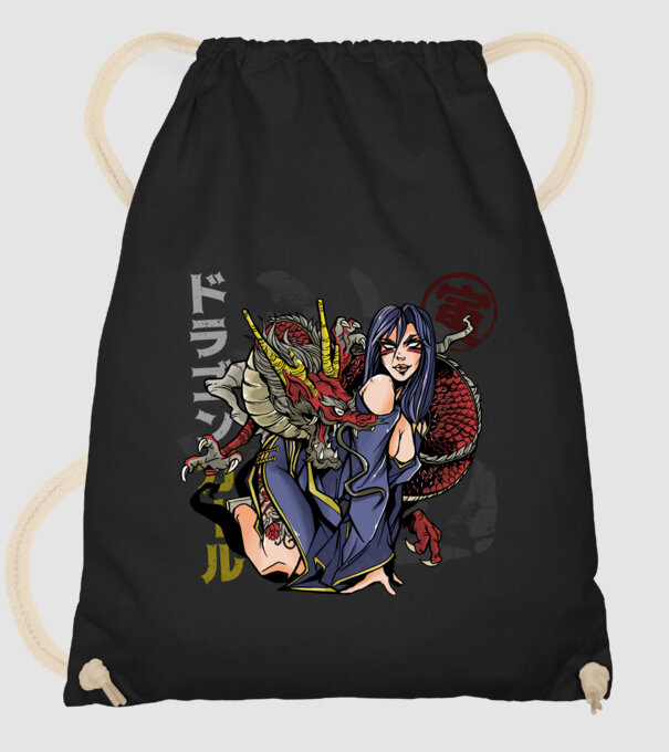 Dragon sexy Anime model negru pe tricou