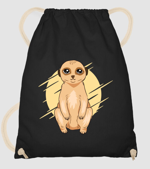 Suricată model negru pe tricou