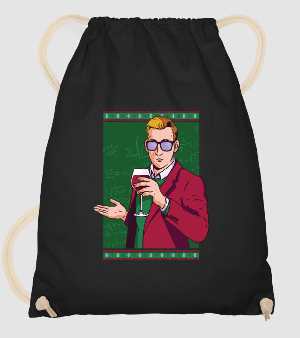 Profesor cu vin model negru pe tricou