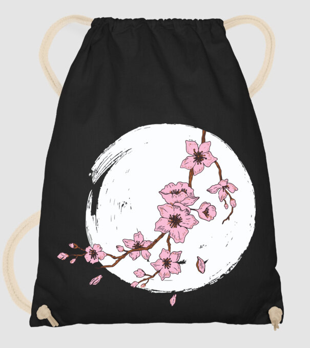 Înflorire de primăvară model negru pe tricou