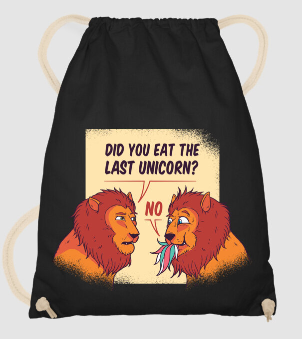 Tu ai mâncat ultimul unicorn? Tricou cu Leu amuzant model negru pe tricou