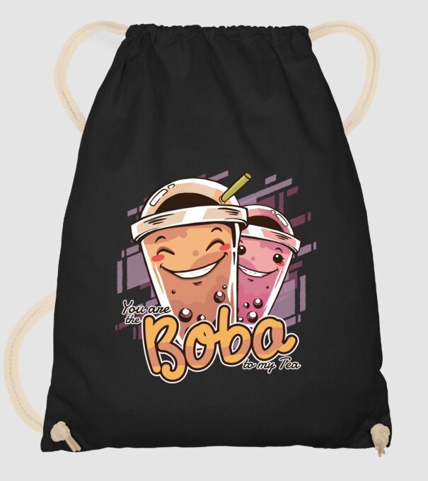 Tu ești Boba pentru ceaiul meu model negru pe tricou