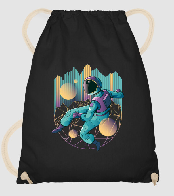 Techno Astronaut tricou astronaut model negru pe tricou