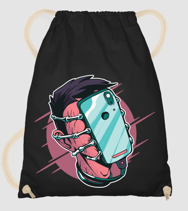 Telefon Facehugger tricou amuzant model negru pe tricou