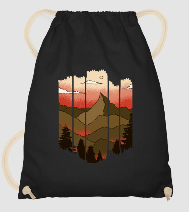 Imagine natură model negru pe tricou