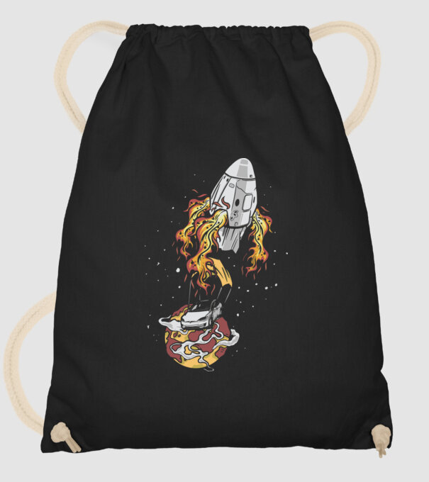 Tesla în spațiu model negru pe tricou