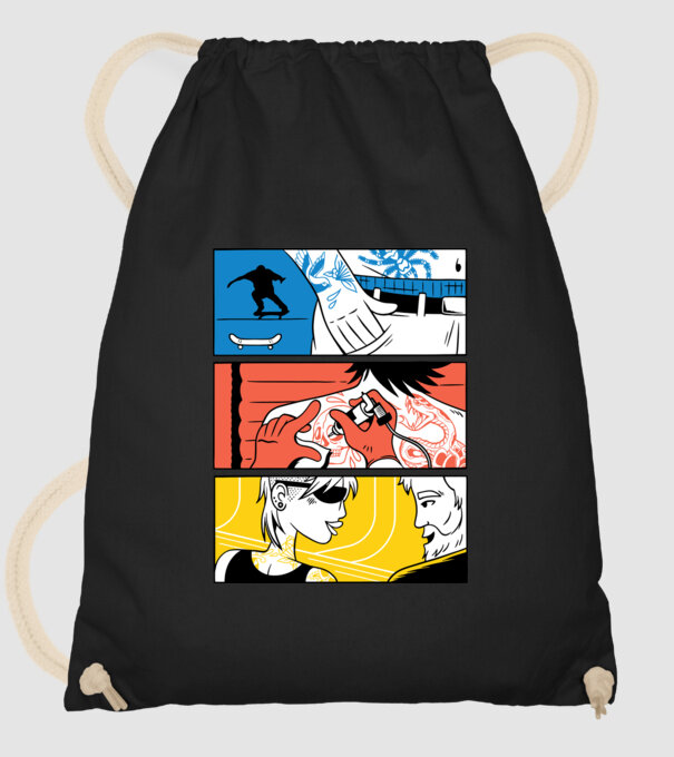 Tatuaj ilustrare model negru pe tricou