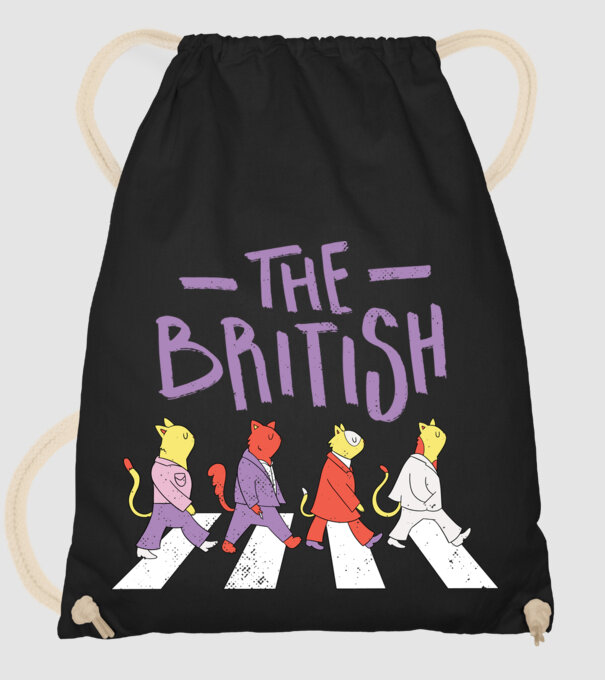 The British Pisicuțe model negru pe tricou