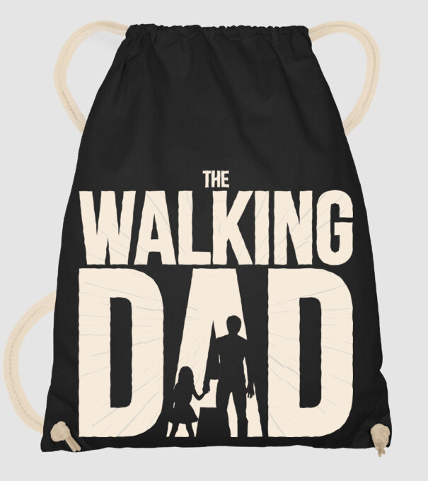 The Walking Dad model negru pe tricou