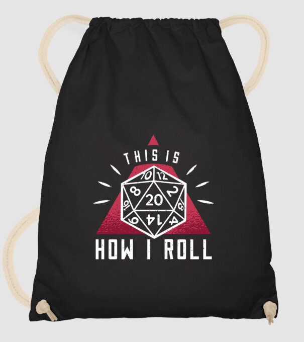This is how I Roll - Joc de rol RPG model negru pe tricou