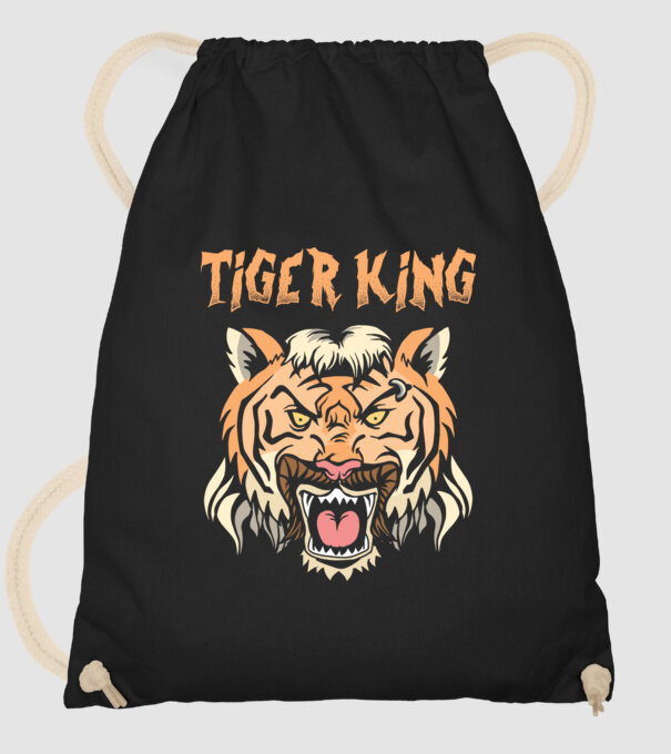 Tiger King model negru pe tricou