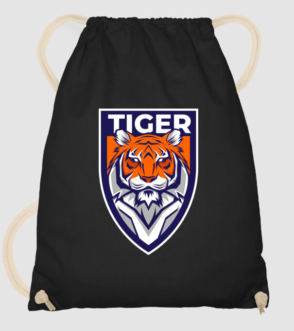 Stemă Tigru model negru pe tricou