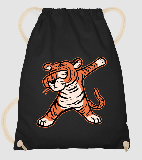 Tigru DAB model negru pe tricou