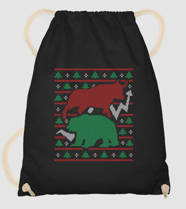Pulover urât Bursa de valori model negru pe tricou