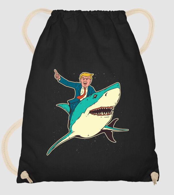 Trump Rechin model negru pe tricou