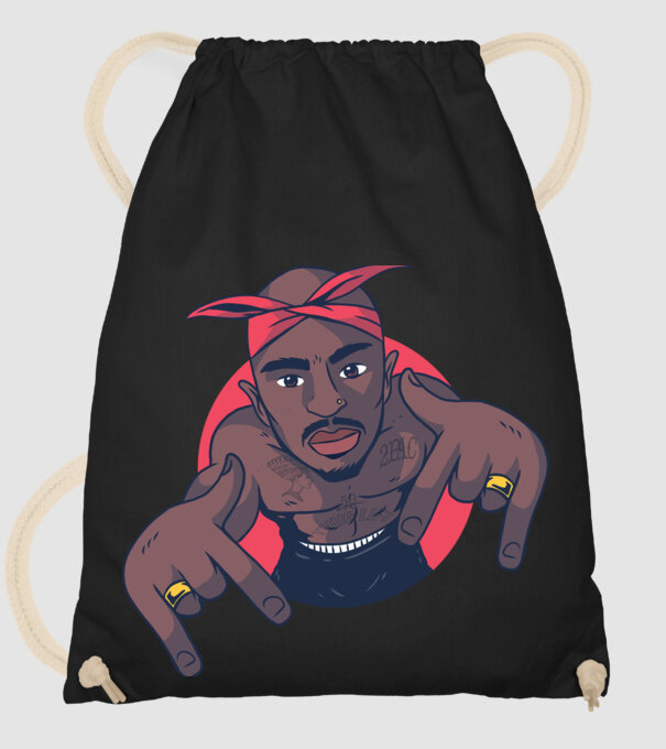 Tupac Shakur Rap model negru pe tricou